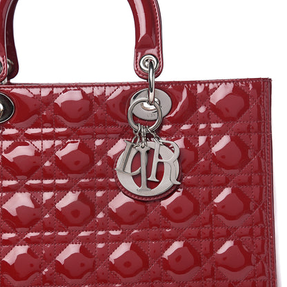 Christian Dior Patent Cannage Large Lady Dior Red 9 of 9
