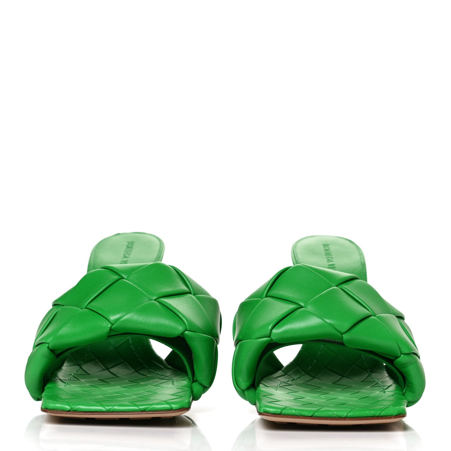 Nappa Maxi Intrecciato Lido 90mm Mule Sandals 41 Grass