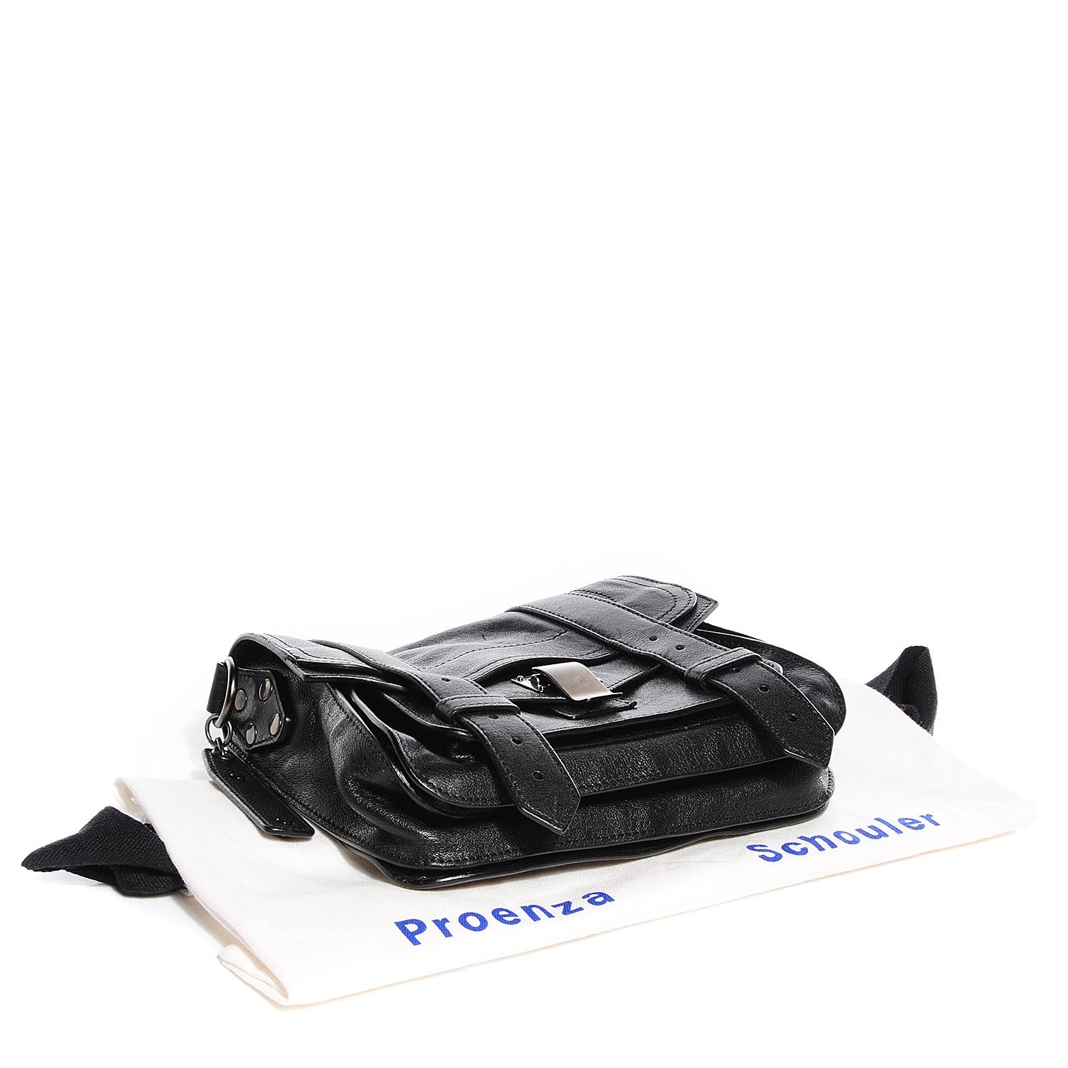 Proenza Schouler Leather PS1 Pouch Messenger Bag Black 4 of 13