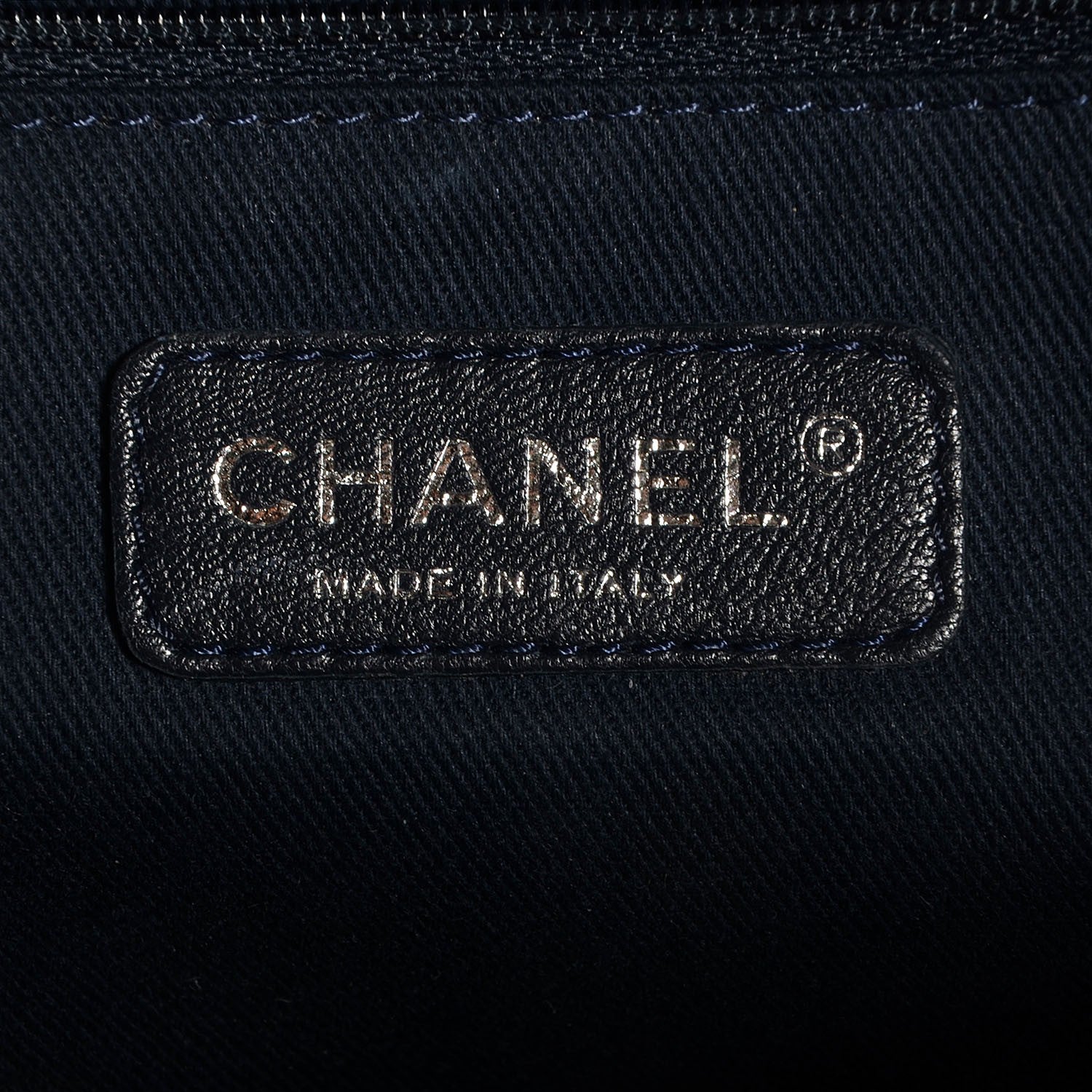 Chanel Denim Deauville Bowling Bag Dark Blue 6 of 8
