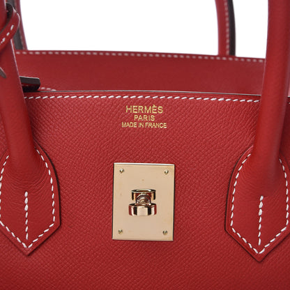 Hermes Epsom Candy Birkin 35 Rouge Casaque Bleu Thalassa 8 of 35
