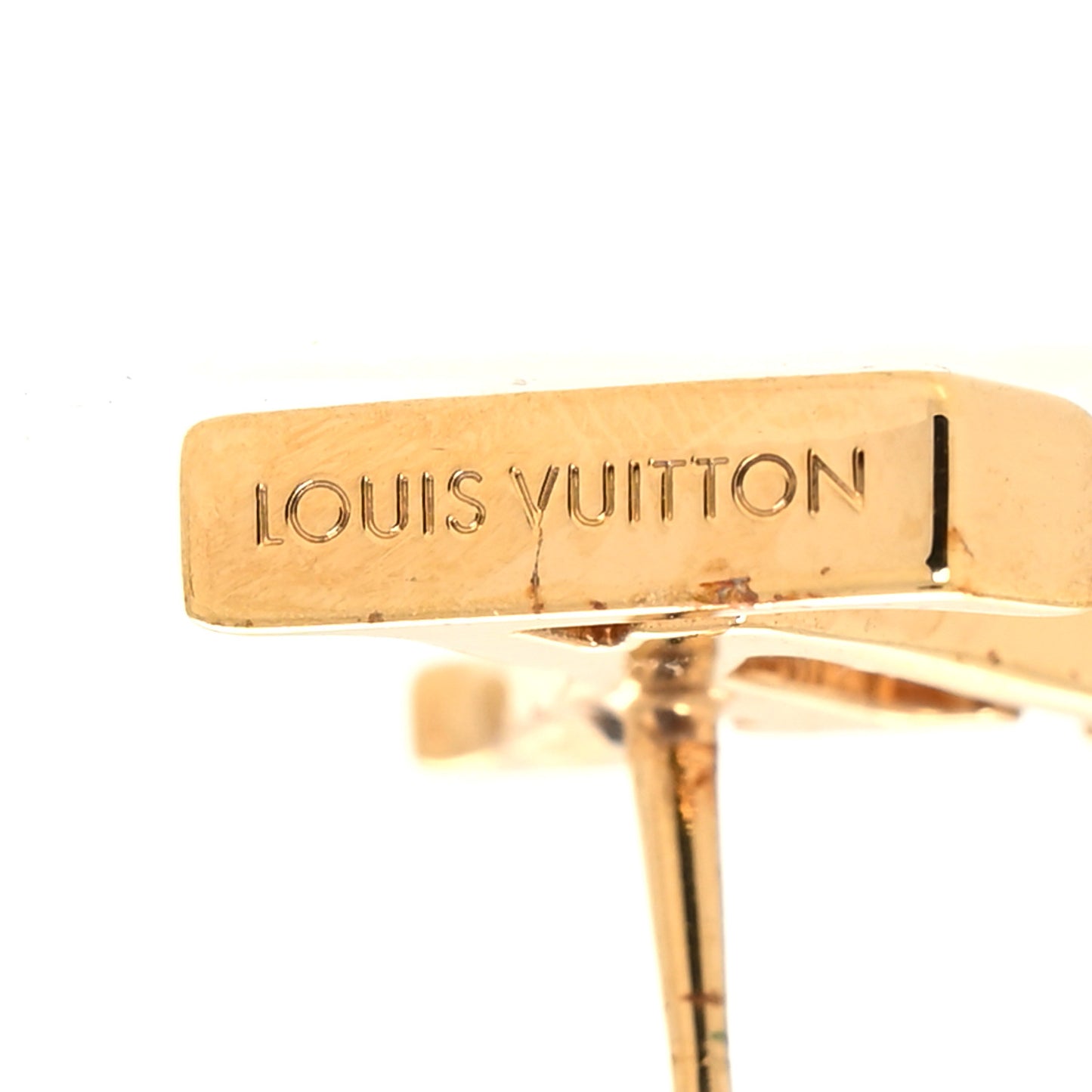 Metal LV Iconic Earrings Gold