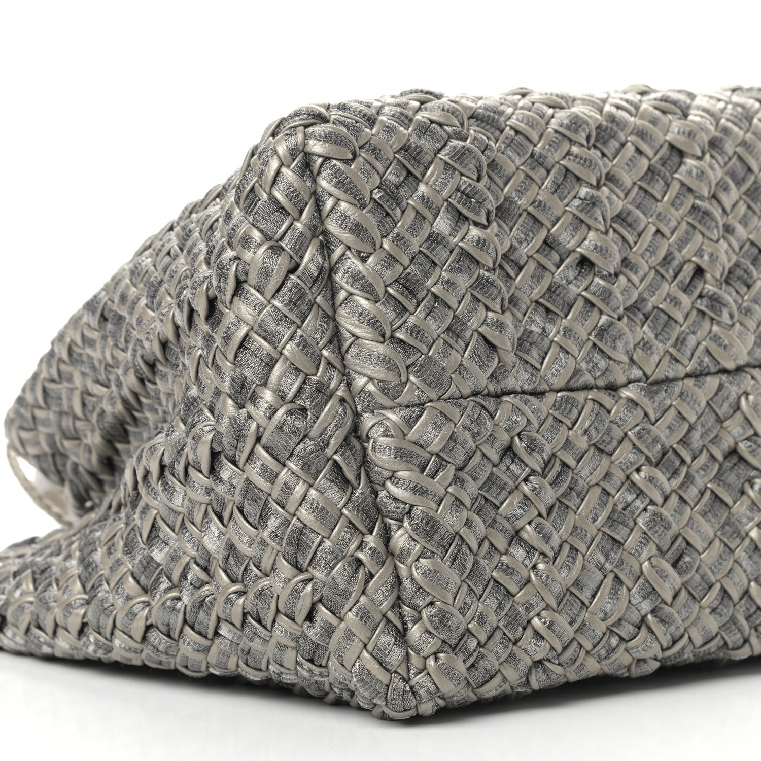 Bottega Veneta Metallic Intrecciato Tote Silver 9 of 10