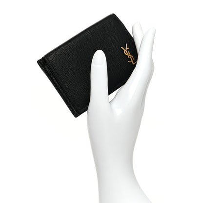 Saint Laurent Calfskin Monogram Coin Pouch Black 2 of 7