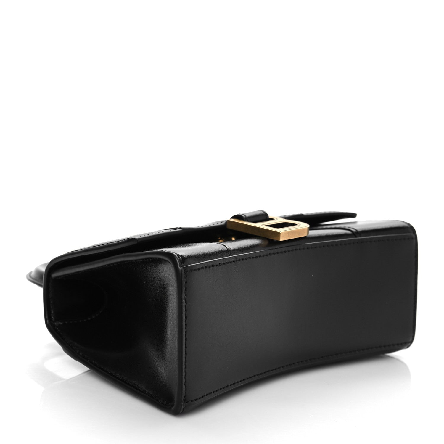 Balenciaga Shiny Box Calfskin Hourglass Top Handle Bag XS Black 4 of 9