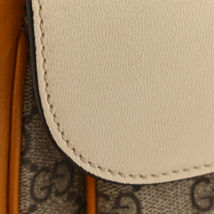 Gucci GG Supreme Monogram Calfskin Mini Padlock Flap Pocket Shoulder Bag Beige Mystic White Sun Oil 14 of 14