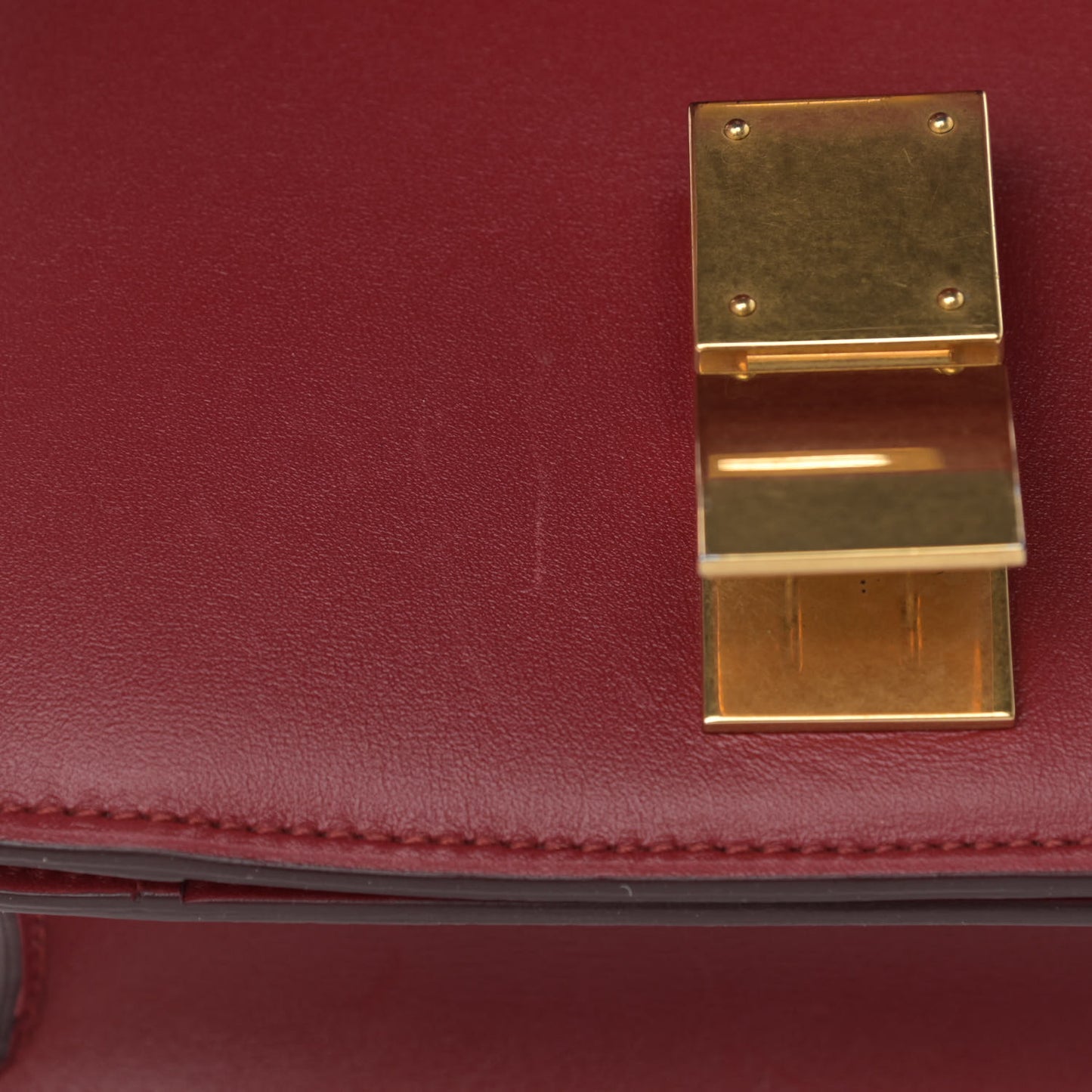 Box Calfskin Small Classic Box Flap Bag Red