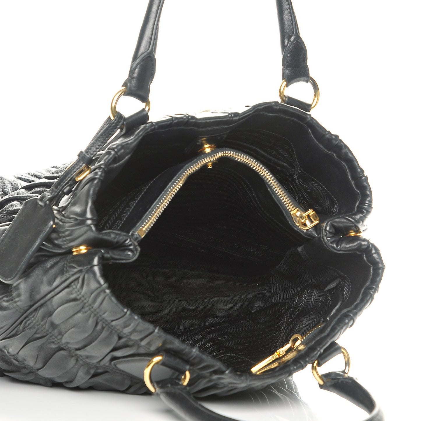 Nappa Gaufre Tote Black