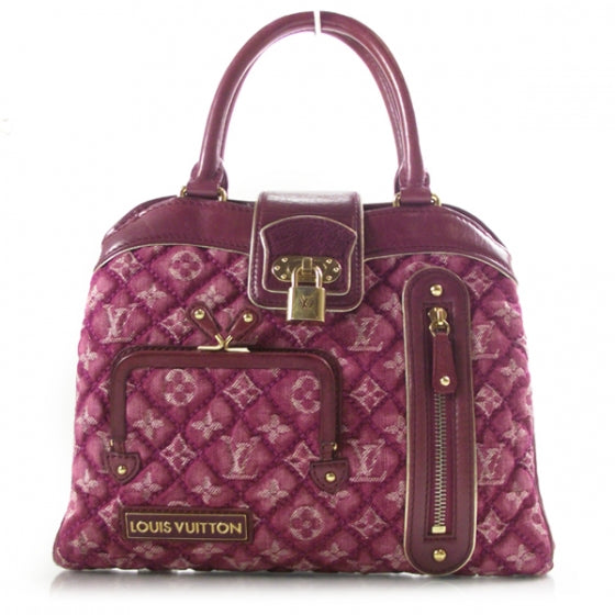 Monogram Quilted Denim Linda Fuchsia LTD ED