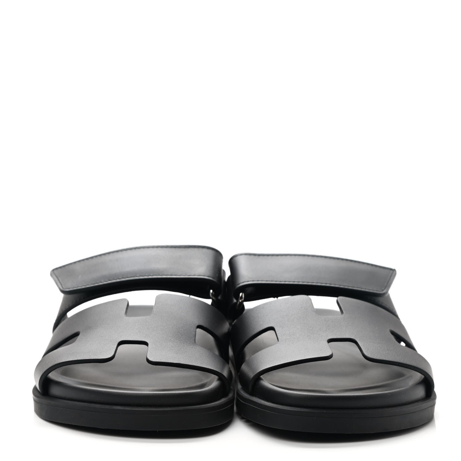 Hermes Calfskin Womens Chypre Sandals 36 Black 2 of 8