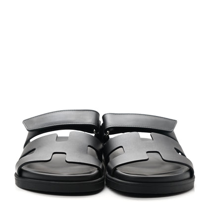 Hermes Calfskin Womens Chypre Sandals 36 Black 2 of 8