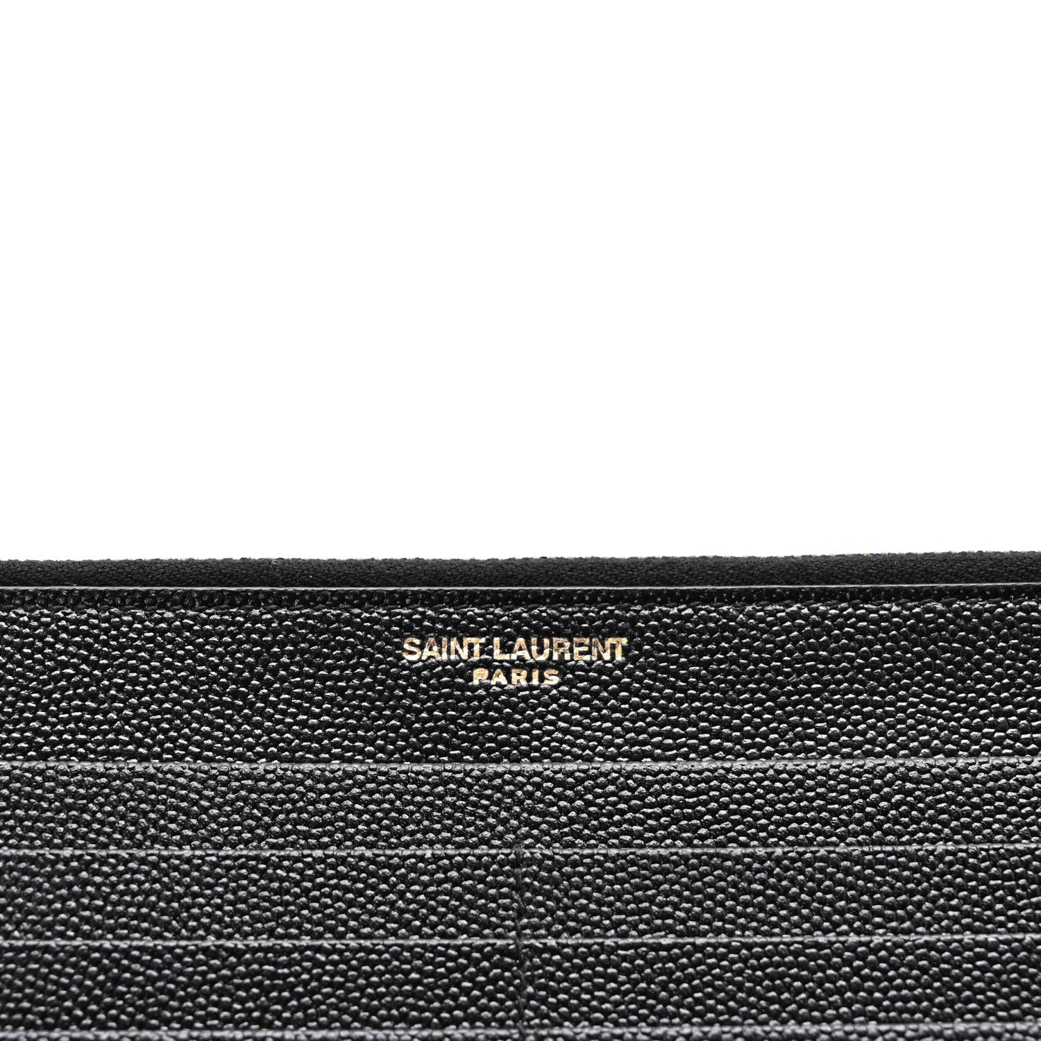 Saint Laurent Grain De Poudre Monogram Uptown Wallet Black 6 of 7