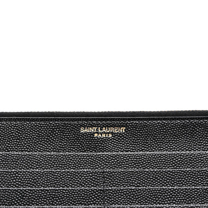 Saint Laurent Grain De Poudre Monogram Uptown Wallet Black 6 of 7