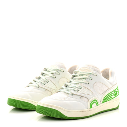 Gucci Demetra GG Supreme Monogram Womens Basket Low Top Sneakers 35 Great White Green 4 of 11