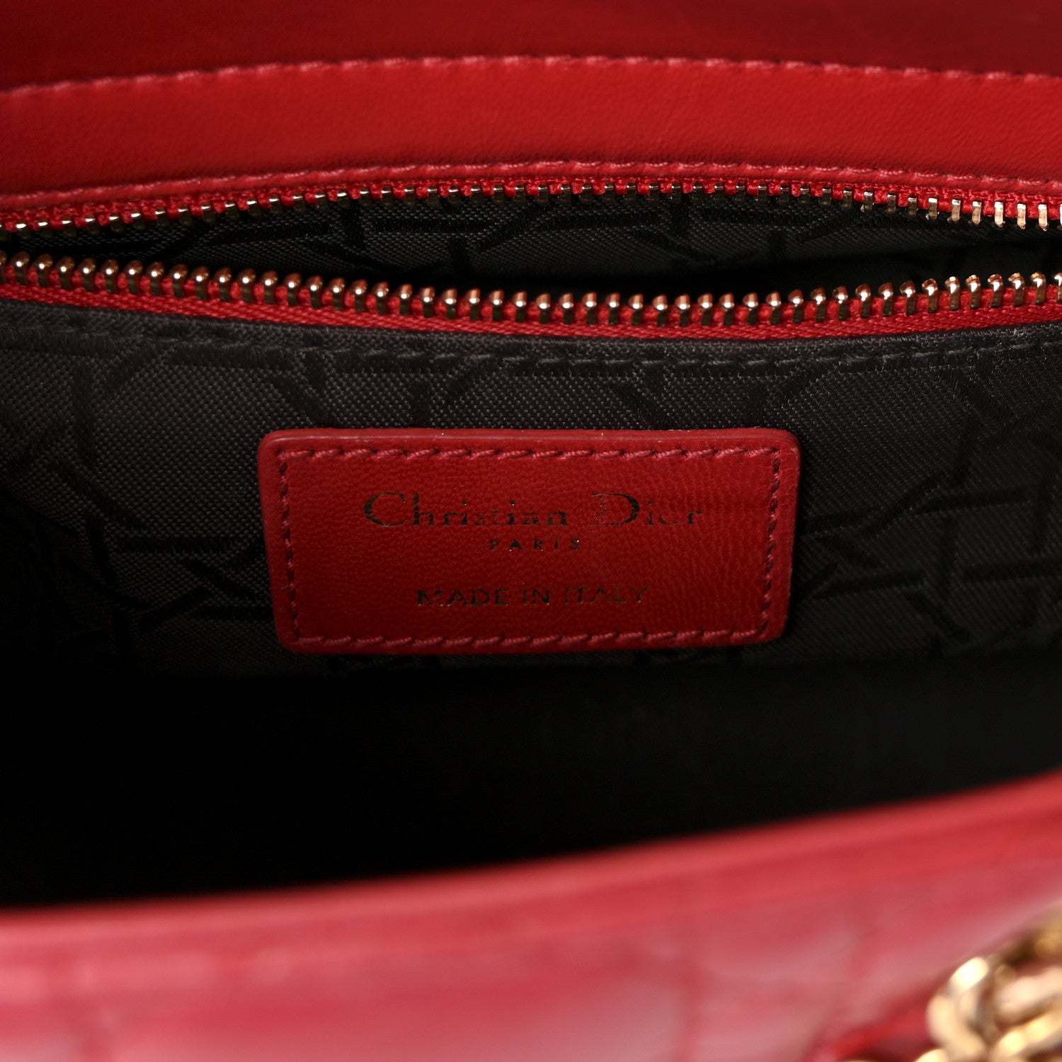 Christian Dior Lambskin Cannage Small Lady Dior Red 6 of 9