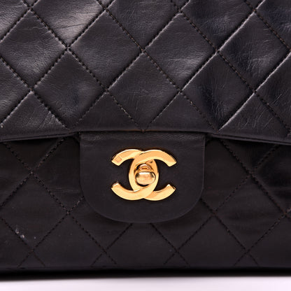 Chanel Lambskin Quilted Medium Double Flap Black 10 of 11