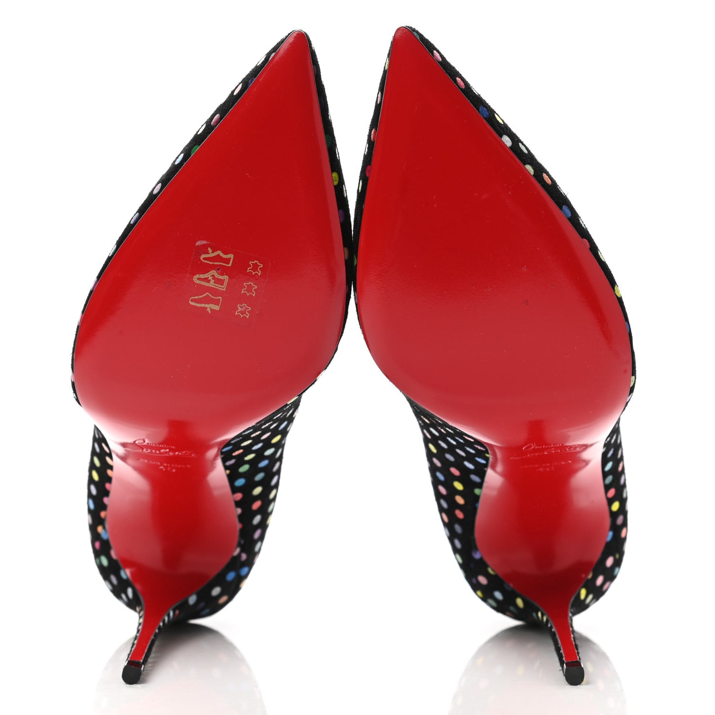Suede Polka Dot Hot Chick 100 Pumps 40 Black Multicolor