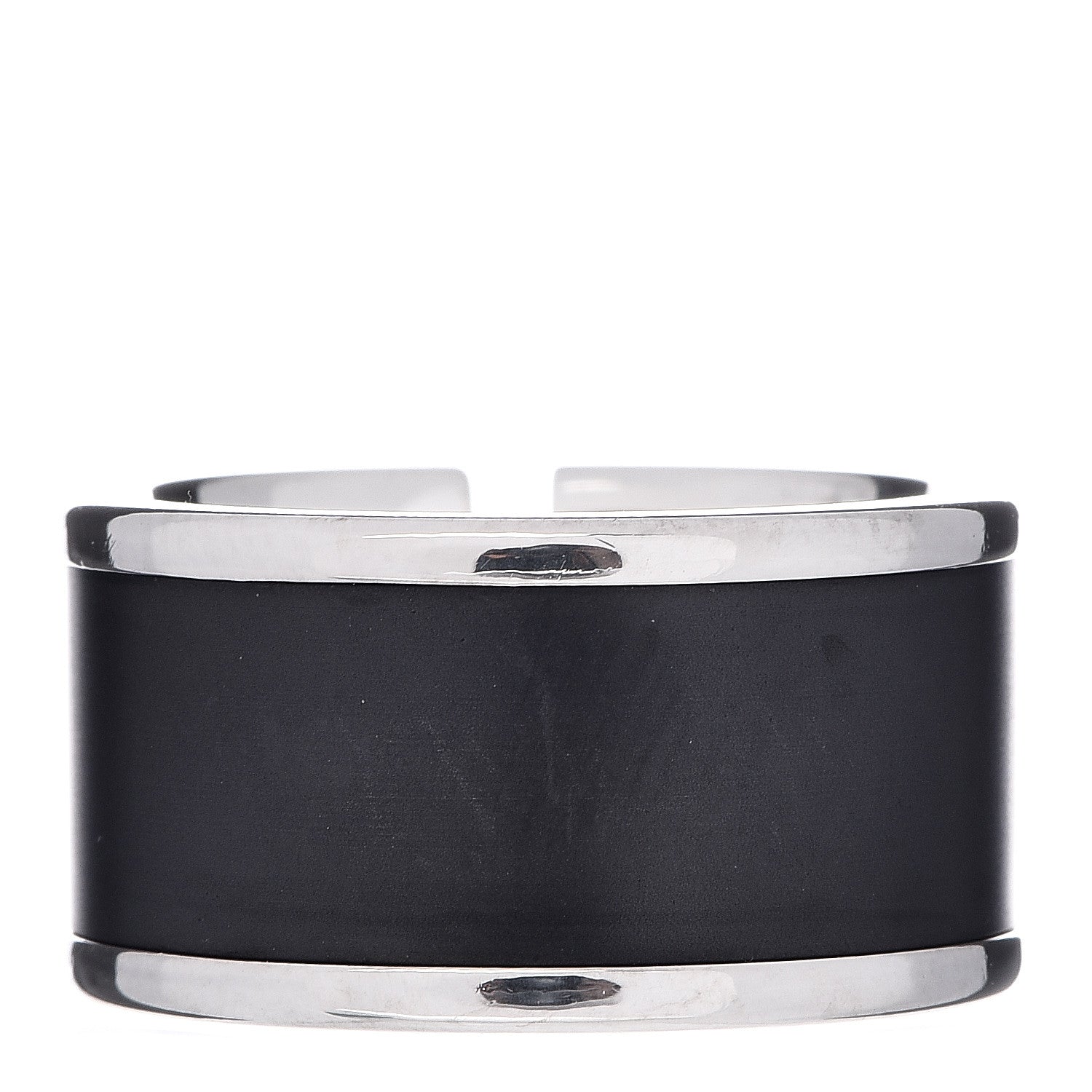 Tiffany Sterling Silver Black Ceramic T Cutout Ring 53 6.5 3 of 4