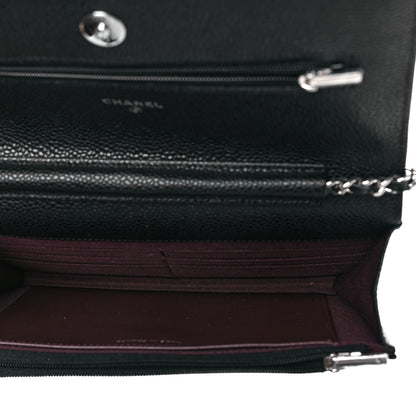 Chanel Caviar Quilted Wallet On Chain WOC Black 5 of 11