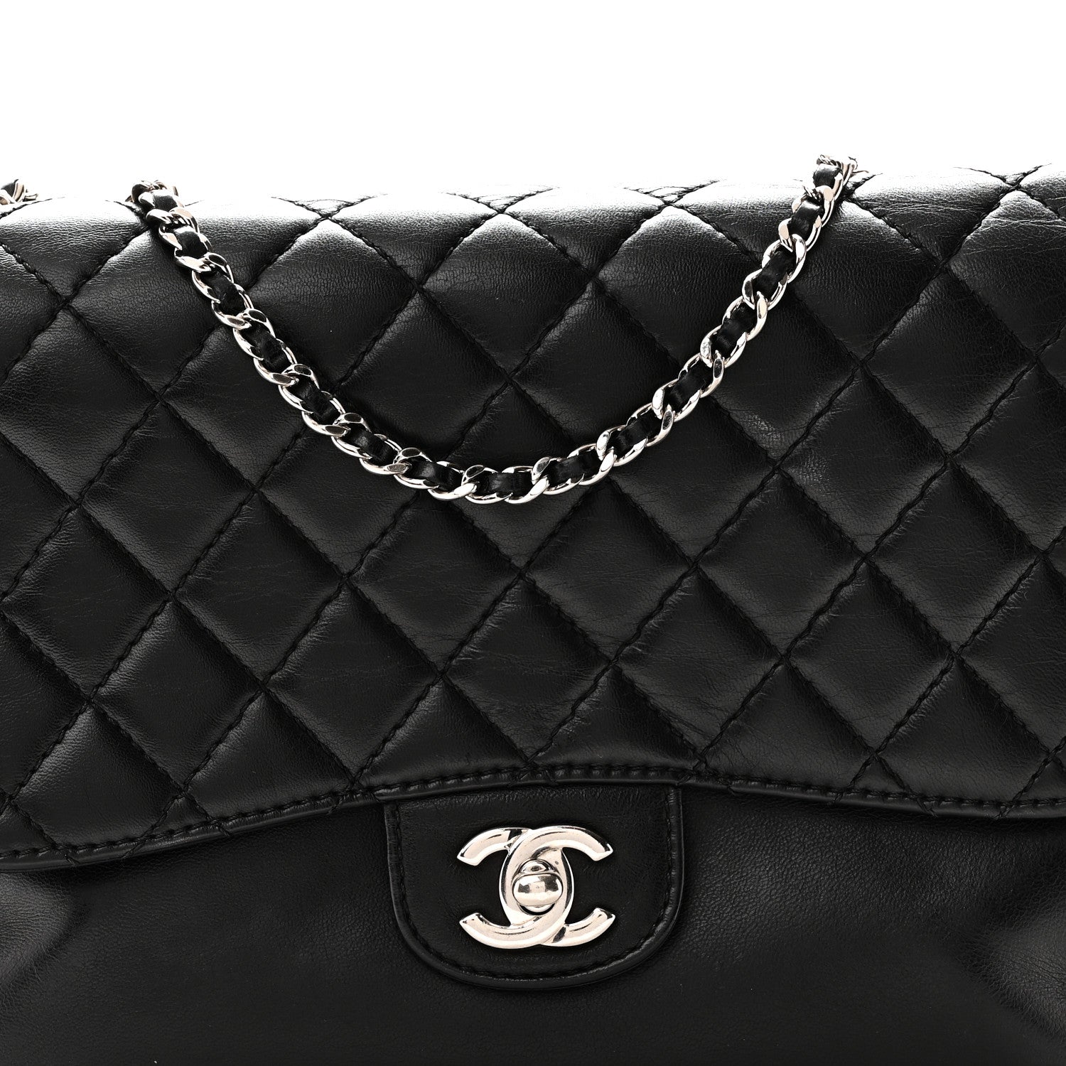 Chanel Calfskin Medium Clam's Pocket Flap Black 8 of 10