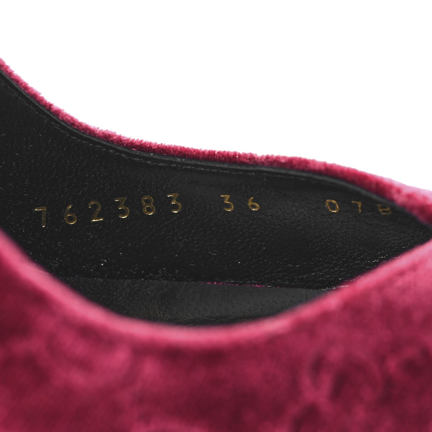 Velvet GG Monogram Slingback 115mm Pumps 36 Red Grape