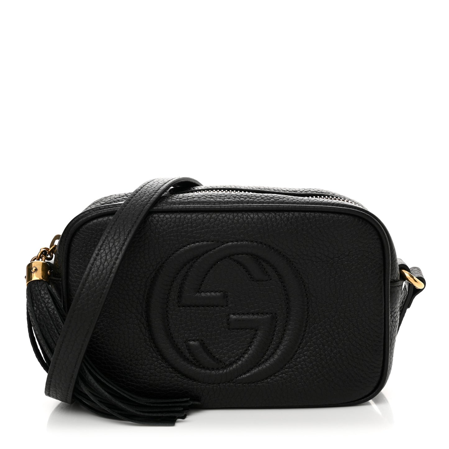 Pebbled Calfskin Mini Soho Disco Bag Black