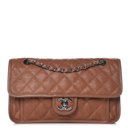 Chanel Caviar Quilted Medium French Riviera Flap Brown 1 of 8