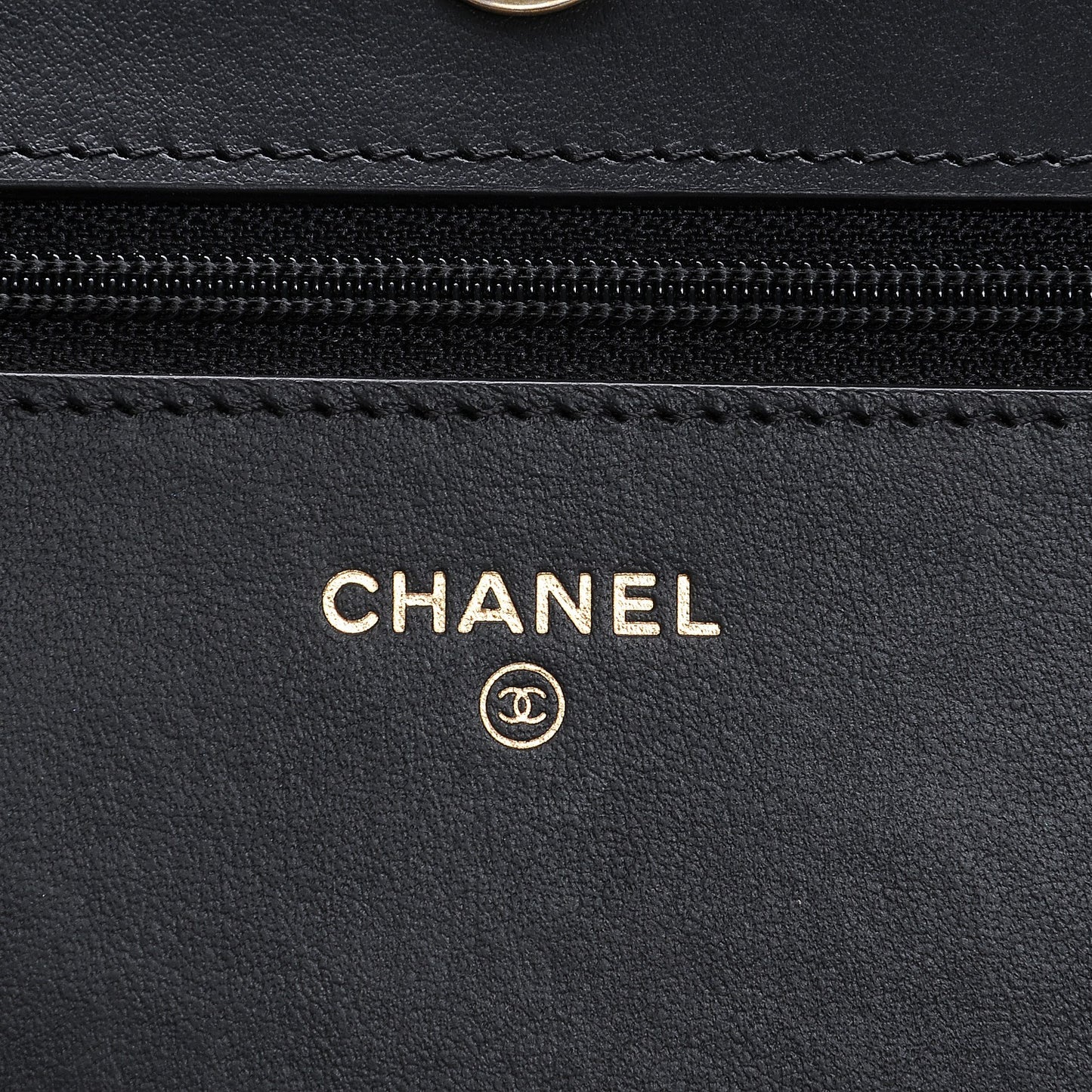 Caviar Quilted Boy Wallet On Chain WOC Black