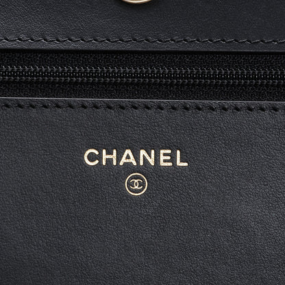 Chanel Caviar Quilted Boy Wallet On Chain WOC Black 6 of 9