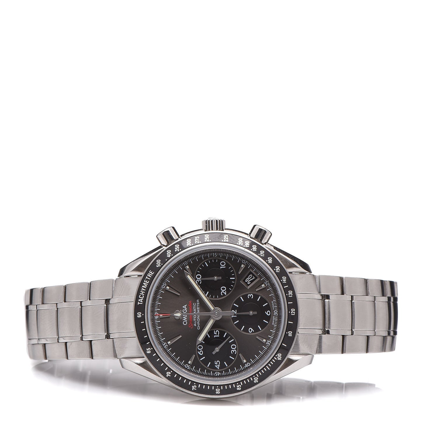 Stainless Steel 40mm Speedmaster Date Chronograph Automatic Watch Grey 323.30.40.40.06.001