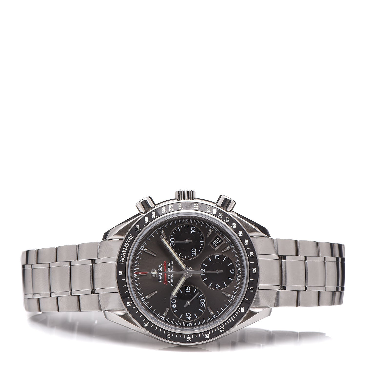 Omega Stainless Steel 40mm Speedmaster Date Chronograph Automatic Watch Grey 323.30.40.40.06.001 3 of 7