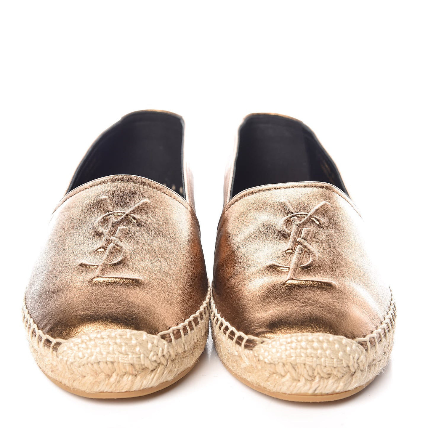 Metallic Lambskin Monogram Espadrilles 37 Metal Carry