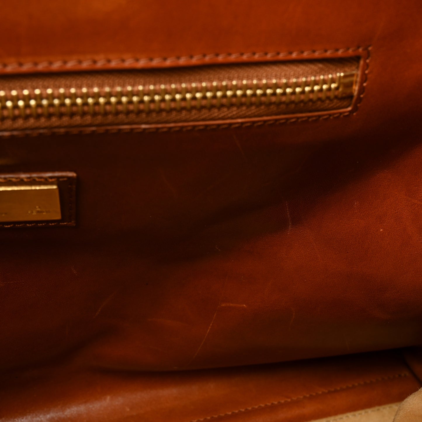 Canvas Large Peekaboo Iconic Satchel Black Cuoio