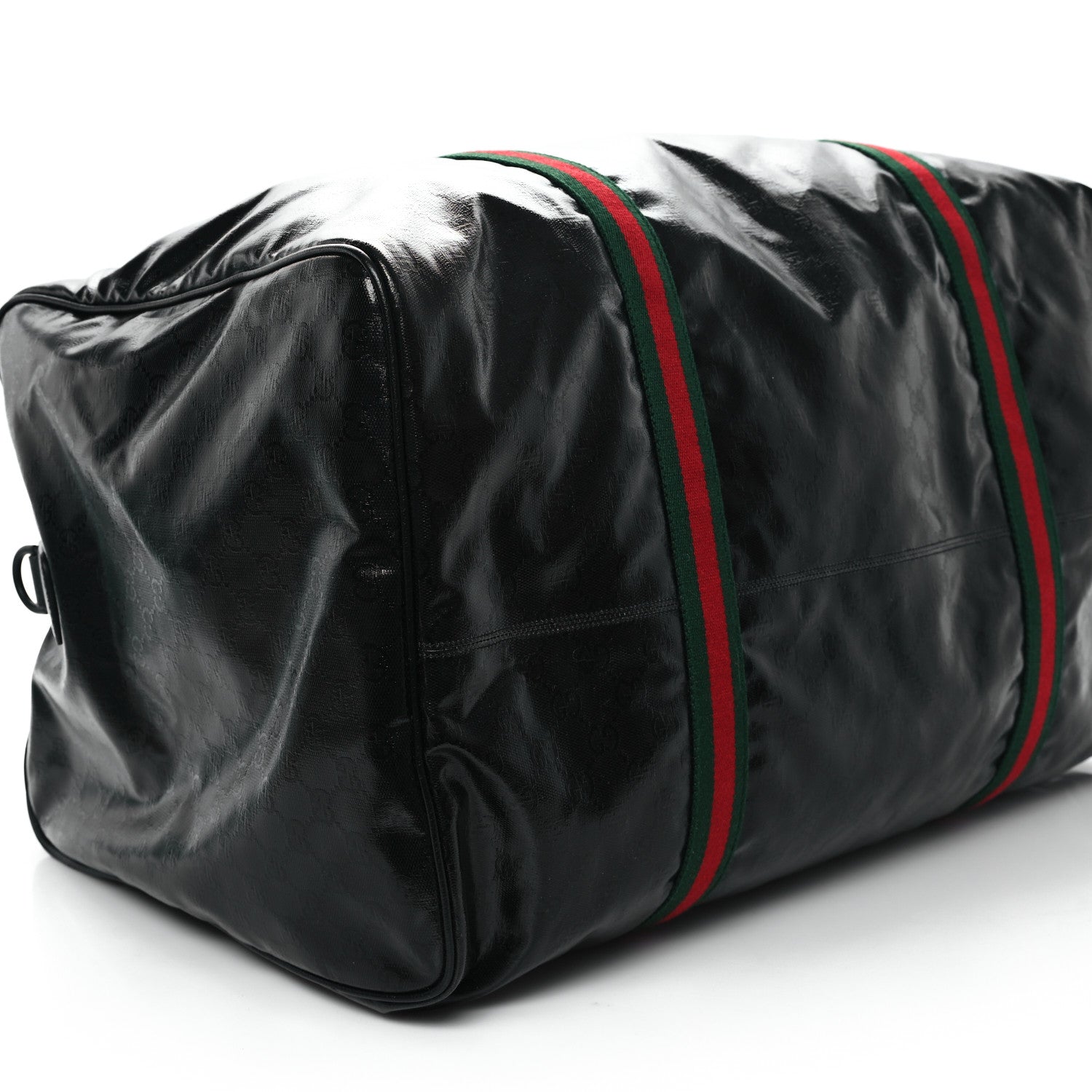Gucci Crystal Monogram Web Large Duffle Bag Black 7 of 8