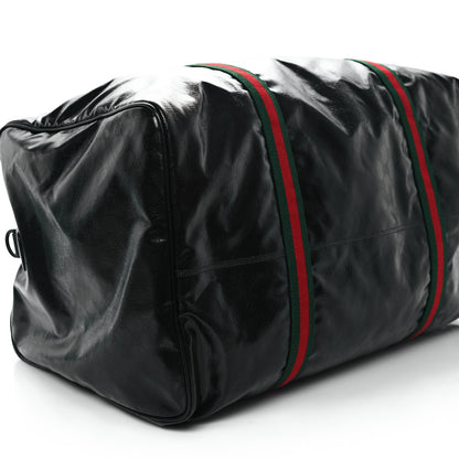 Gucci Crystal Monogram Web Large Duffle Bag Black 7 of 8