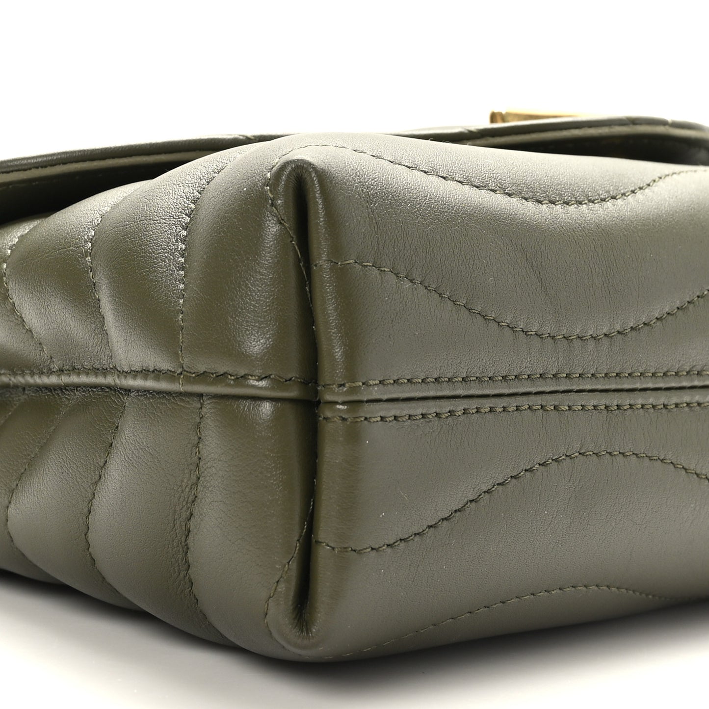 Calfskin LV New Wave Chain Bag Kaki