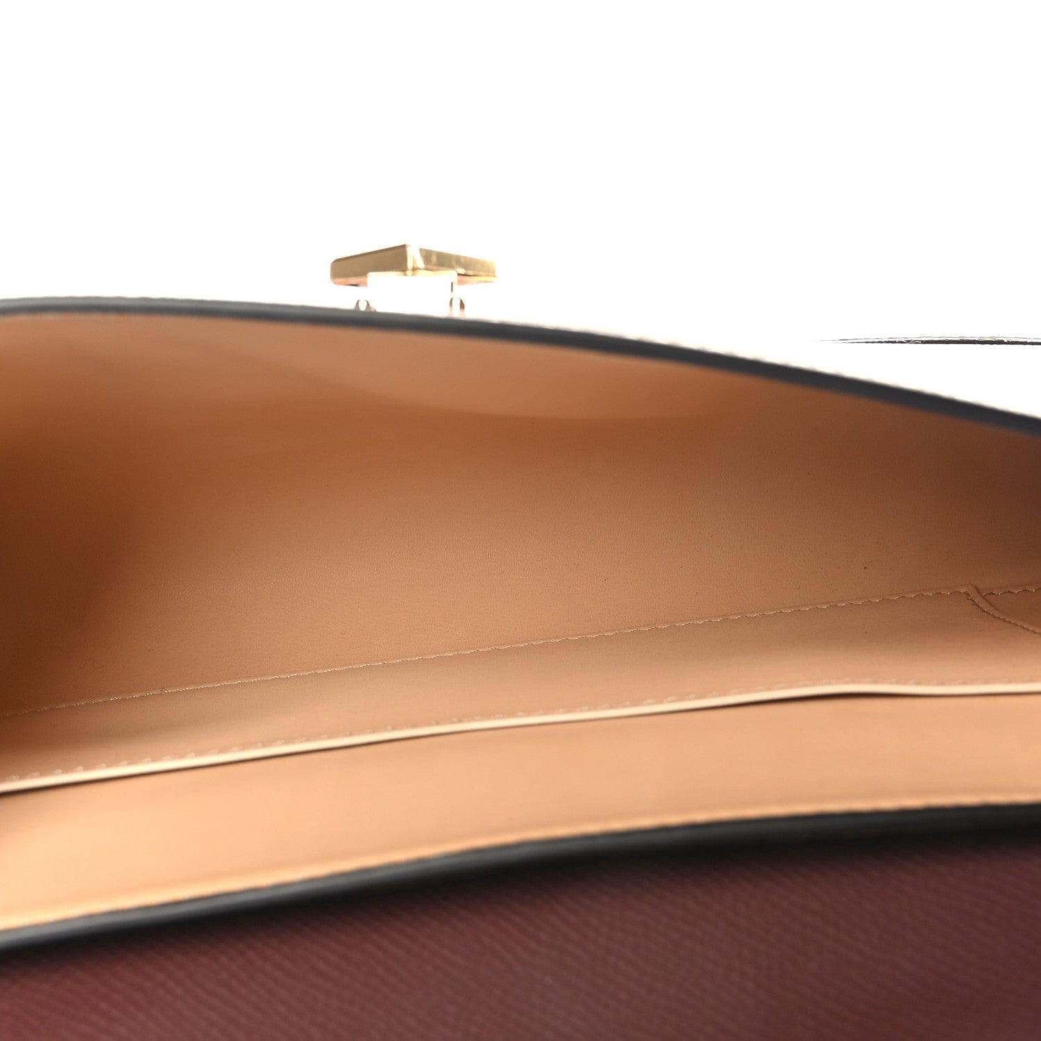 Moynat Carat Calfskin Gabrielle Clutch Tonka 5 of 9