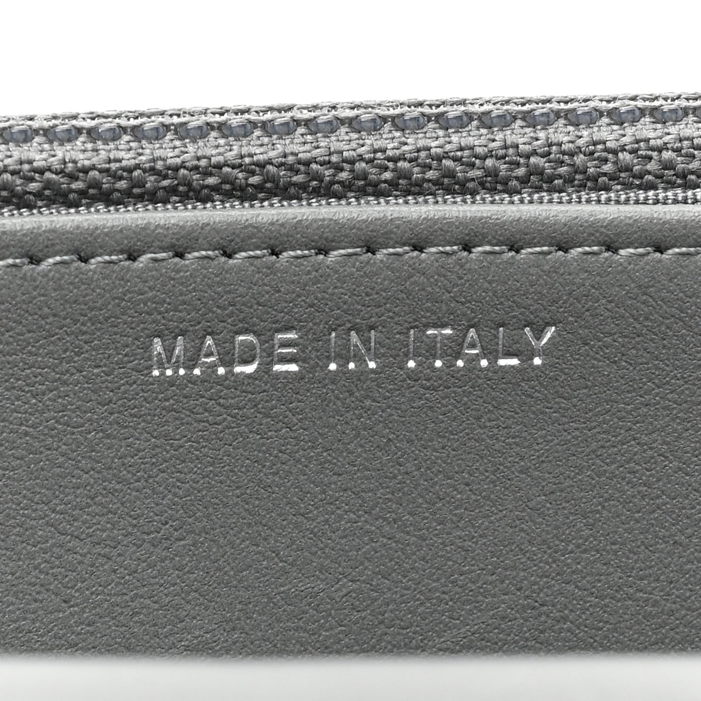 Calfskin Chevron Quilted Boy Wallet On Chain WOC Grey