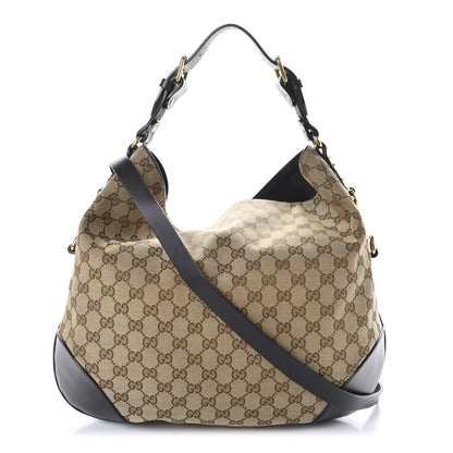 Gucci Monogram Medium Patti Stud Hobo Black 1 of 10