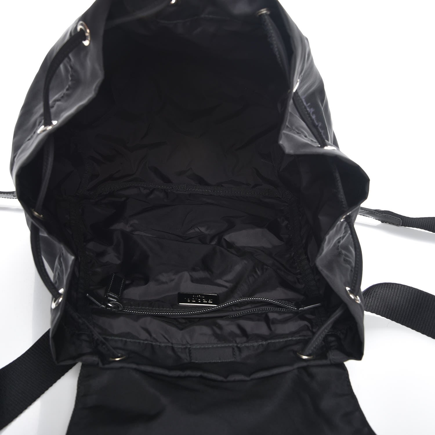 Prada Nylon Cinch Backpack Black 5 of 6