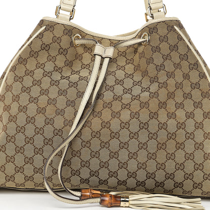 Gucci Monogram Peggy Braided Tote Off White 17 of 17