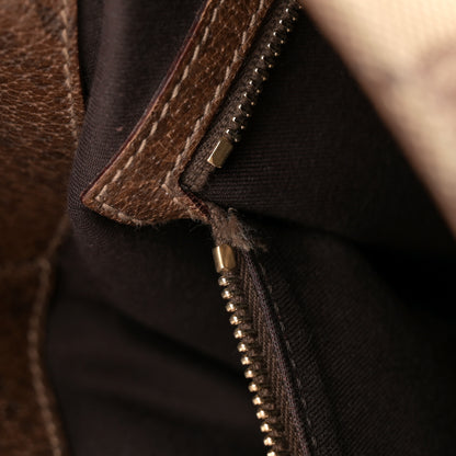 Gucci Monogram Piston Lock Jackie O Hobo Dark Brown 11 of 12