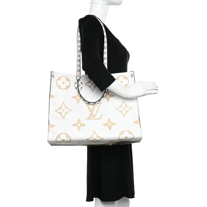 Louis Vuitton Monogram Giant Onthego GM Kaki Beige 2 of 10
