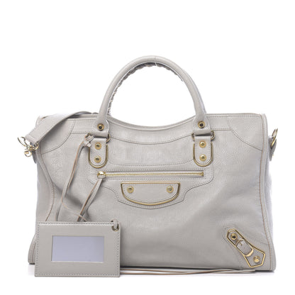 Balenciaga Chevre Gold Metallic Edge Hardware City Gris Glace 1 of 11