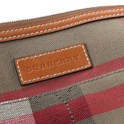 Burberry Canvas Mega Check Medium Tottenham Brit Tote Saddle Brown 8 of 9