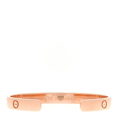 Cartier 18K Pink Gold LOVE Cuff Bracelet 16 2 of 3