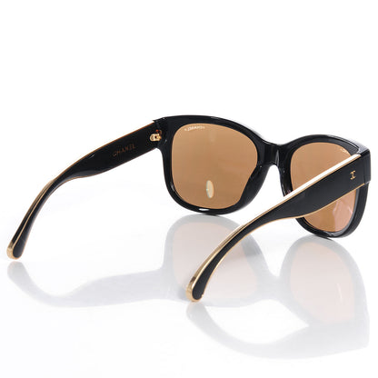 Chanel Acetate Mirrored CC Sunglasses 5270 Black Gold 2 of 5