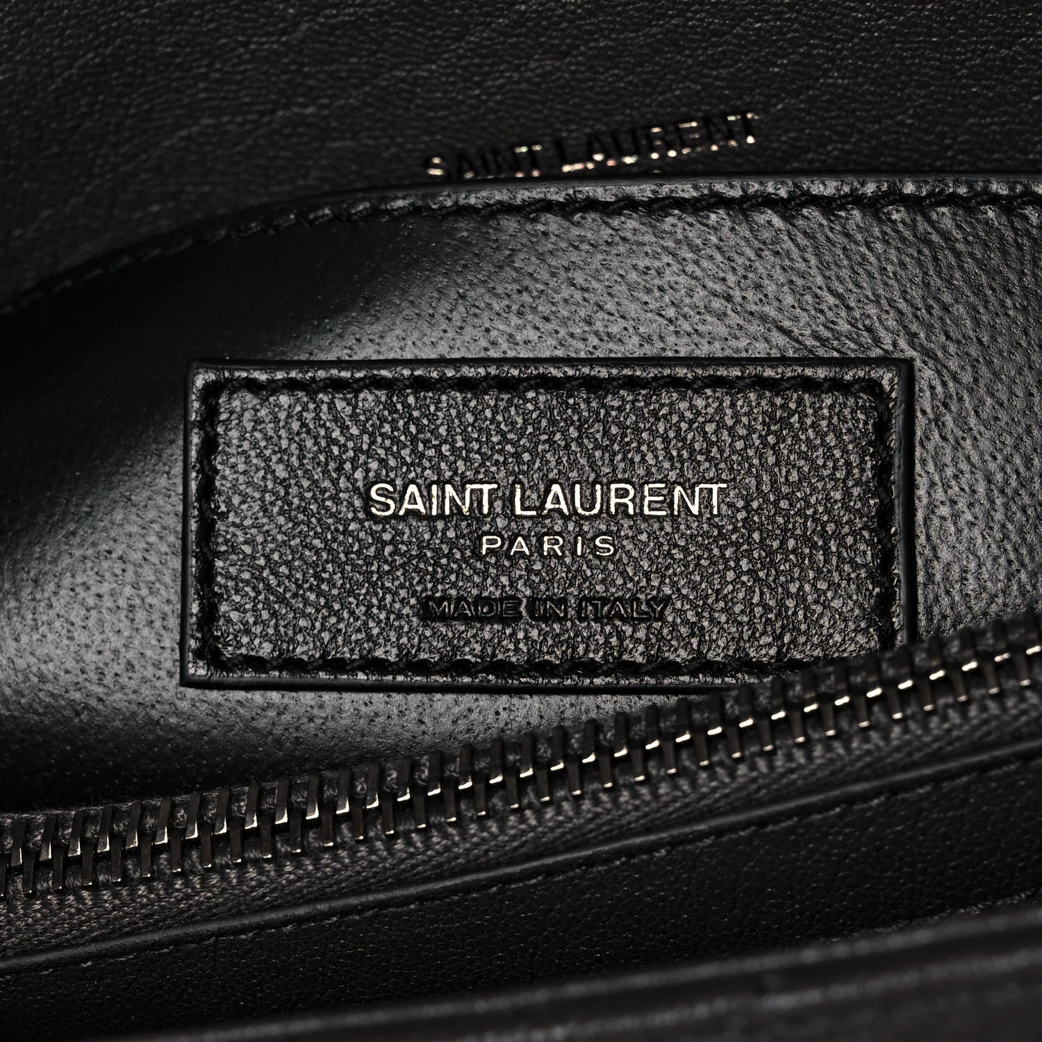Saint Laurent Sheepskin Matelasse Chevron Monogram Medium College Bag Asphalt 7 of 12