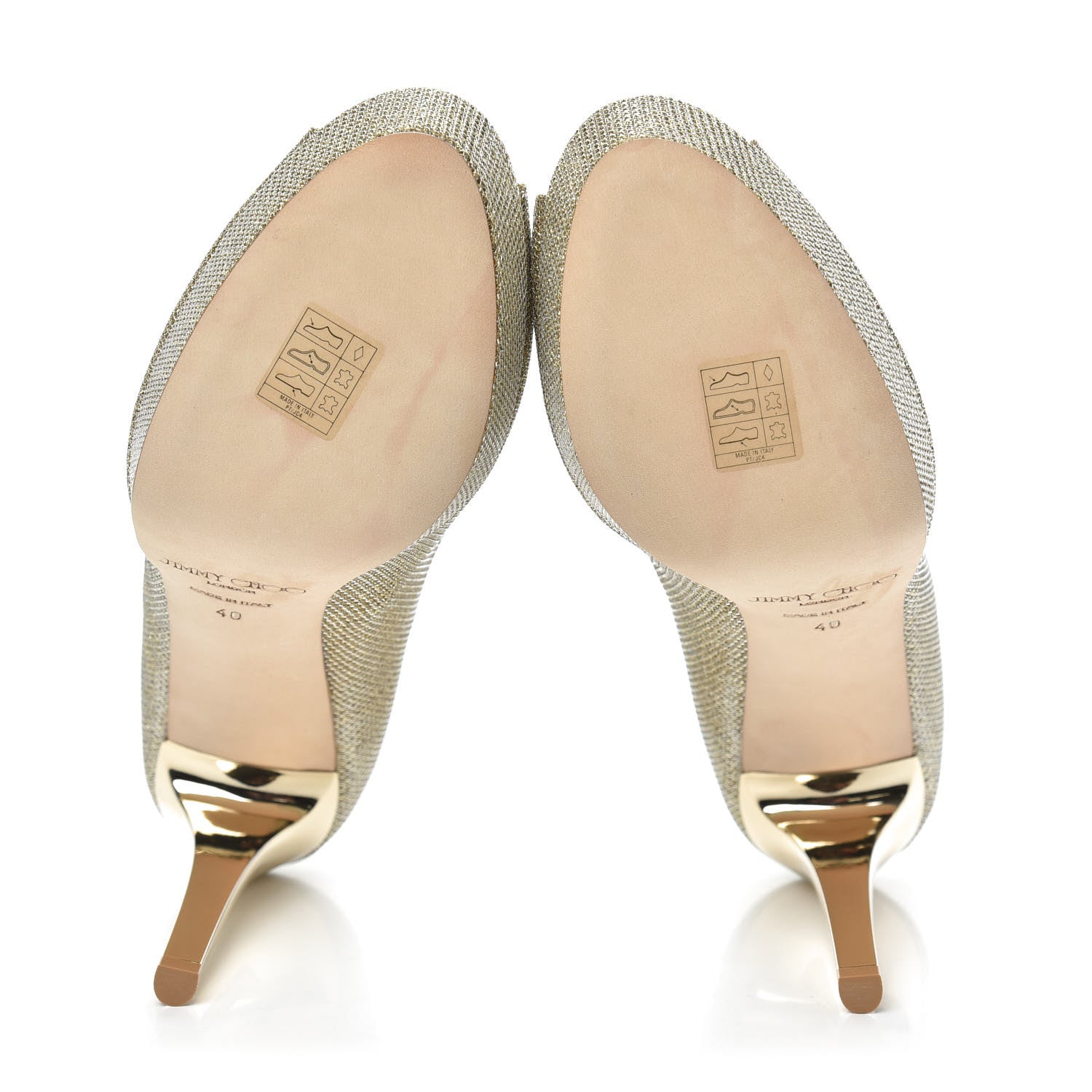 Jimmy Choo Lame Glitter Dahlia Pumps 40 Gold 5 of 9