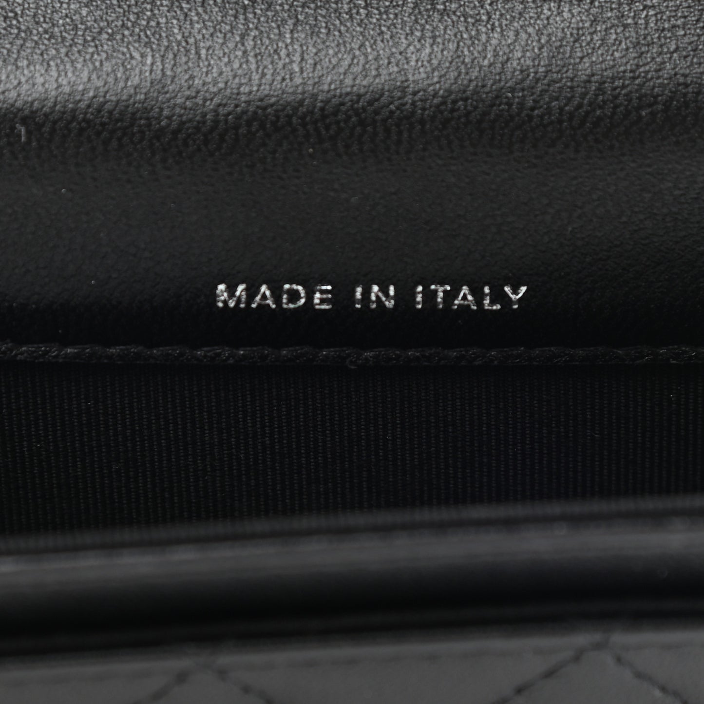 Lambskin Quilted Flap Card Holder Wallet So Black